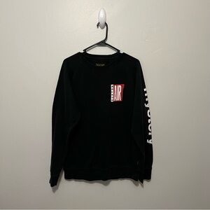 Burton Air Men’s Medium Graphic Pullover Black Crewneck Snowboarding Apparel